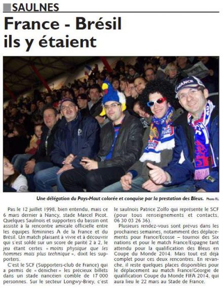 SCF France Brésil 2013