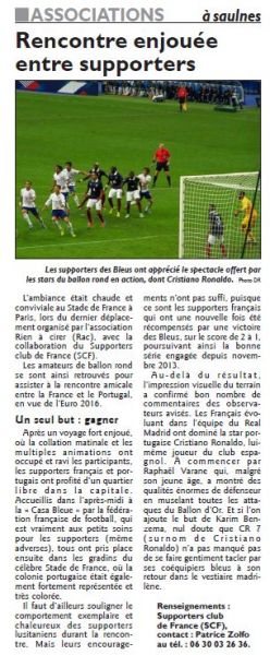 SCF France Portugal Foot 2014