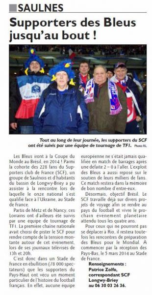 SCF avant départ Brésil 2013